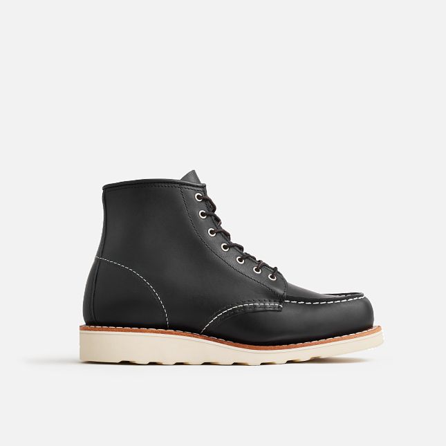 Red Wing 6-Inch Kort Boundary Lær Heritage Støvler Dame Svarte | 3296-TKOLS