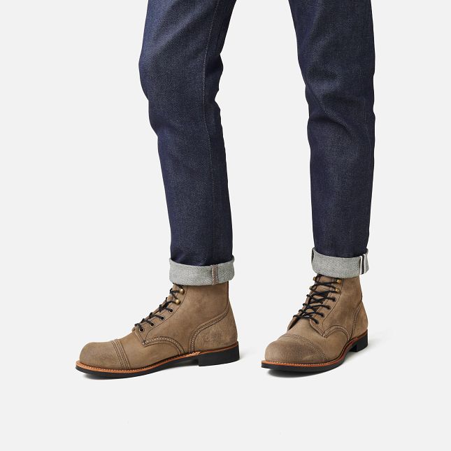 Red Wing 6-inch in Slate Muleskinner Lær Heritage Sko Herre Brune | 9317-ZIXWQ