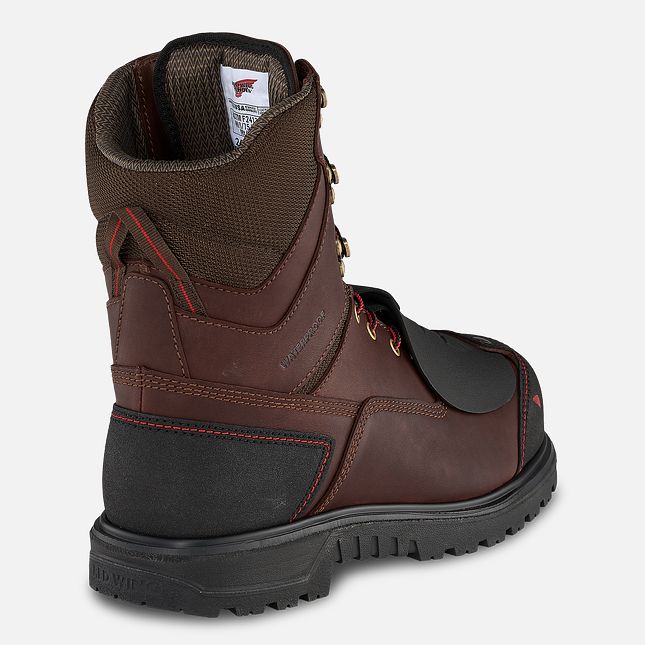 Red Wing Brnr Xp 8-inch Metguard Vanntette Sko Herre Brune | 8247-DYQNE