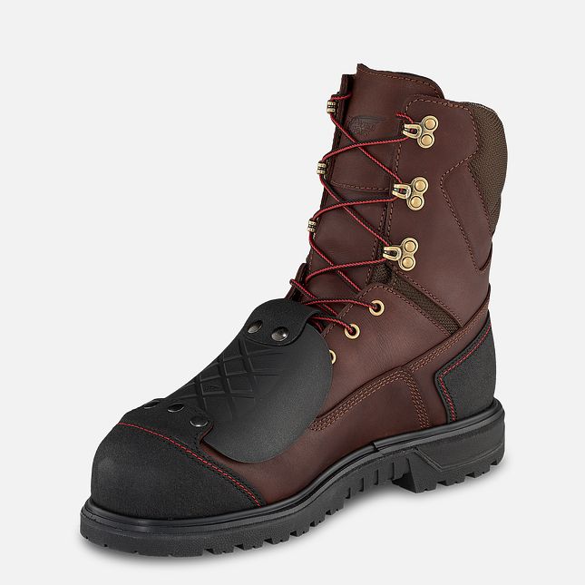 Red Wing Brnr Xp 8-inch Metguard Vanntette Sko Herre Brune | 8247-DYQNE