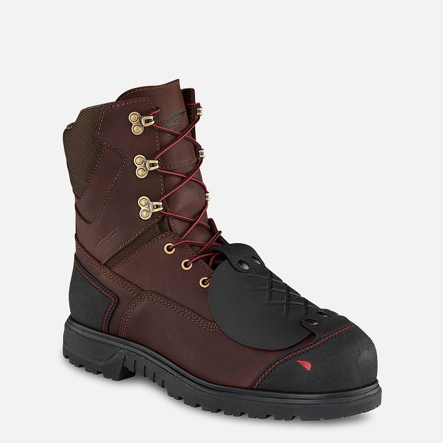 Red Wing Brnr Xp 8-inch Metguard Vanntette Sko Herre Brune | 8247-DYQNE