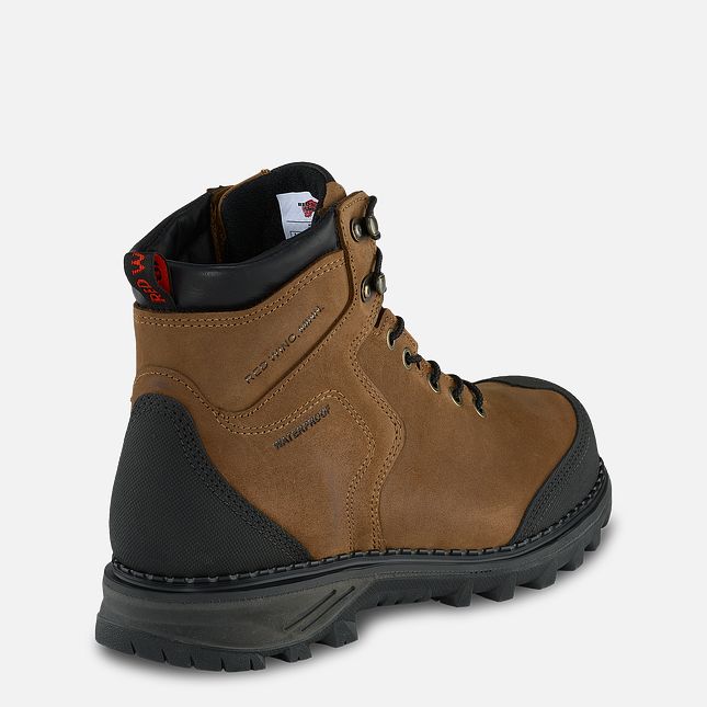 Red Wing Burnside 6-inch Vanntette Arbeidsstøvler Herre Brune | 6537-WBASQ