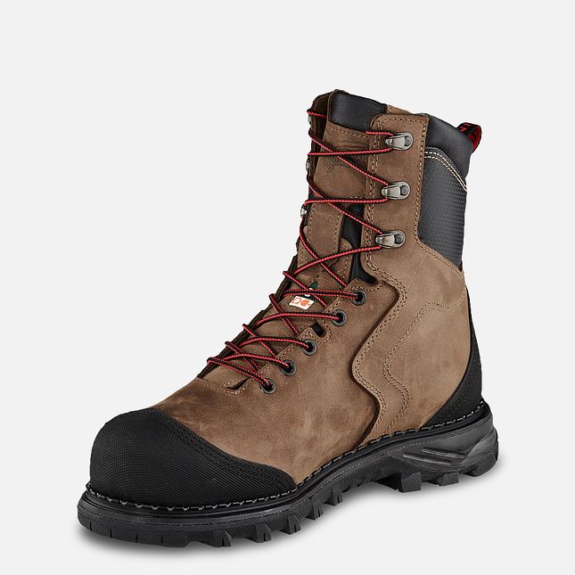 Red Wing Burnside 8-inch CSA Vanntette Sko Herre Brune | 2983-QGLXB