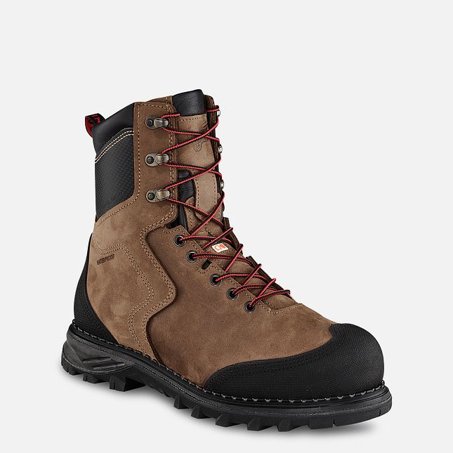 Red Wing Burnside 8-inch CSA Vanntette Sko Herre Brune | 2983-QGLXB