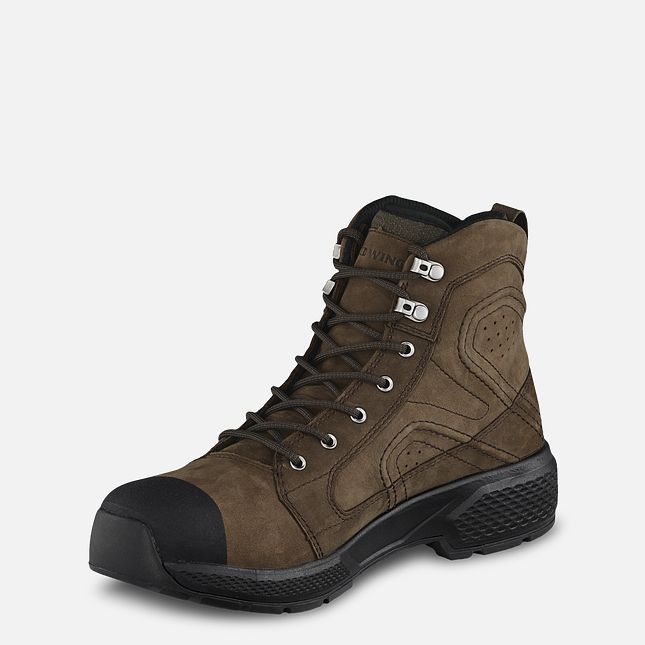 Red Wing Exos Lite 6-inch Vanntette Arbeidsstøvler Herre Brune | 0674-OASYG