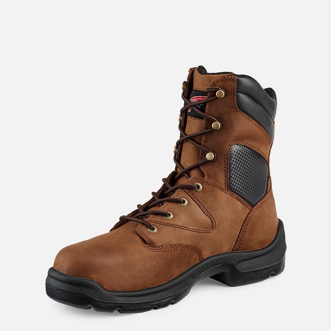 Red Wing Flexbond 8-inch Metguard Arbeidsstøvler Herre Brune | 8250-QAKUH