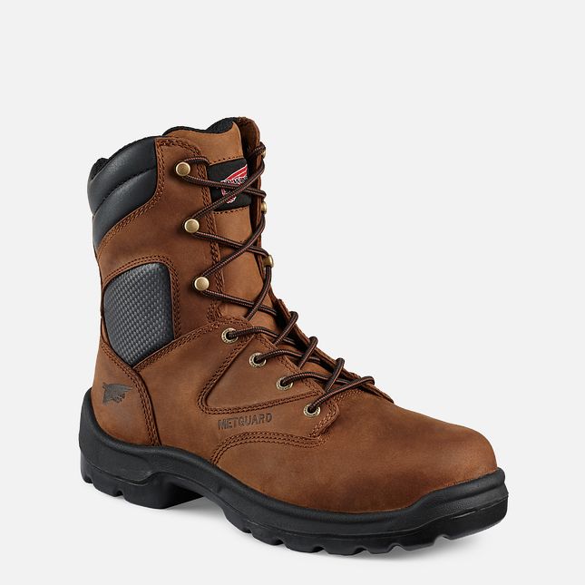 Red Wing Flexbond 8-inch Metguard Vernesko Herre Brune | 3740-BTXWV