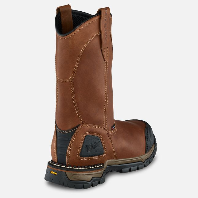 Red Wing Flexforce® 11-inch Vanntette Pull-On Arbeidsstøvler Herre Brune | 3176-PYKVM