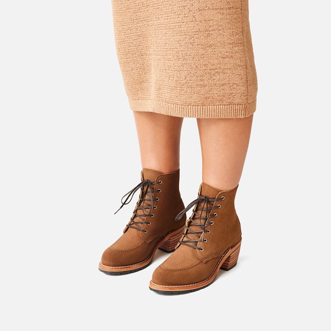 Red Wing Hælene in Clove Acampo Lær Heritage Støvler Dame Brune | 9064-PEOTK