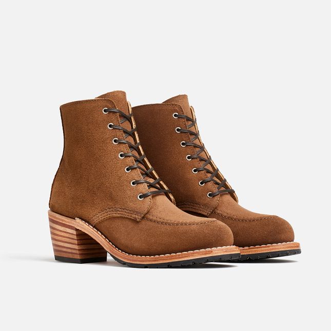 Red Wing Hælene in Clove Acampo Lær Heritage Støvler Dame Brune | 9064-PEOTK