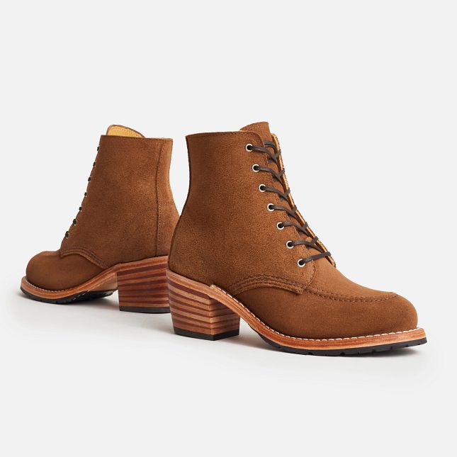 Red Wing Hælene in Clove Acampo Lær Heritage Støvler Dame Brune | 9064-PEOTK