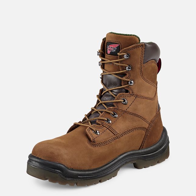 Red Wing King Tå® 8-inch Vanntette Arbeidsstøvler Herre Brune | 5419-EYUJR