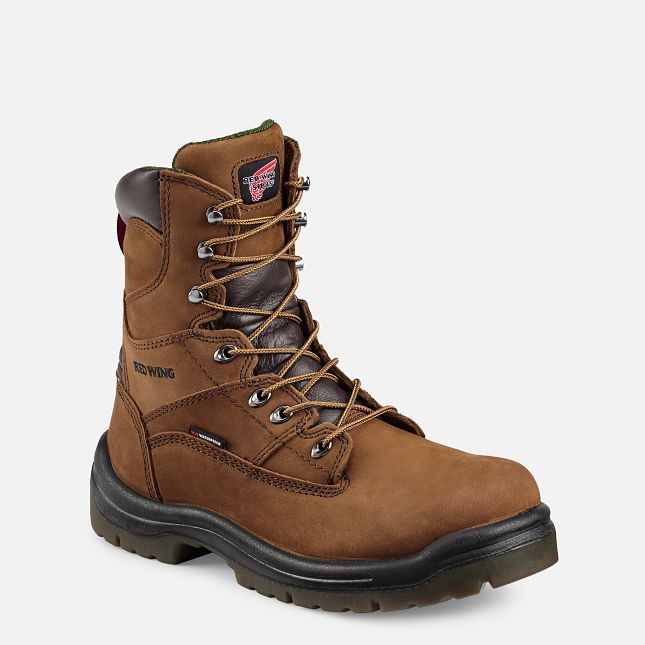 Red Wing King Tå® 8-inch Vanntette Arbeidsstøvler Herre Brune | 5419-EYUJR