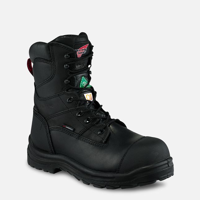 Red Wing King Tå® 8-inch Vanntette CSA Arbeidssko Herre Svarte | 4637-WLZPJ