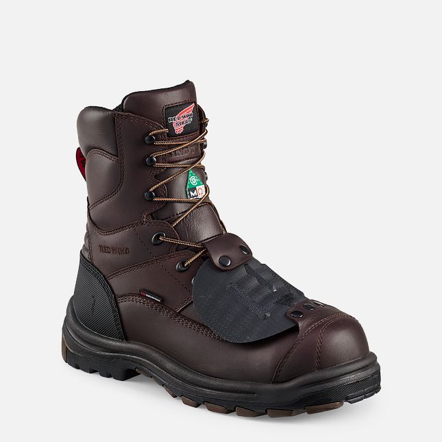 Red Wing King Tå® 8-inch Vanntette CSA Metguard Arbeidssko Herre Brune | 0576-DXFRS