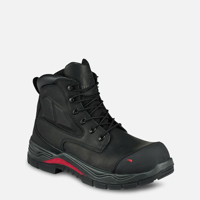 Red Wing King Tå® Adc 6-inch Vanntette Arbeidsstøvler Herre Svarte | 4396-AGBOK