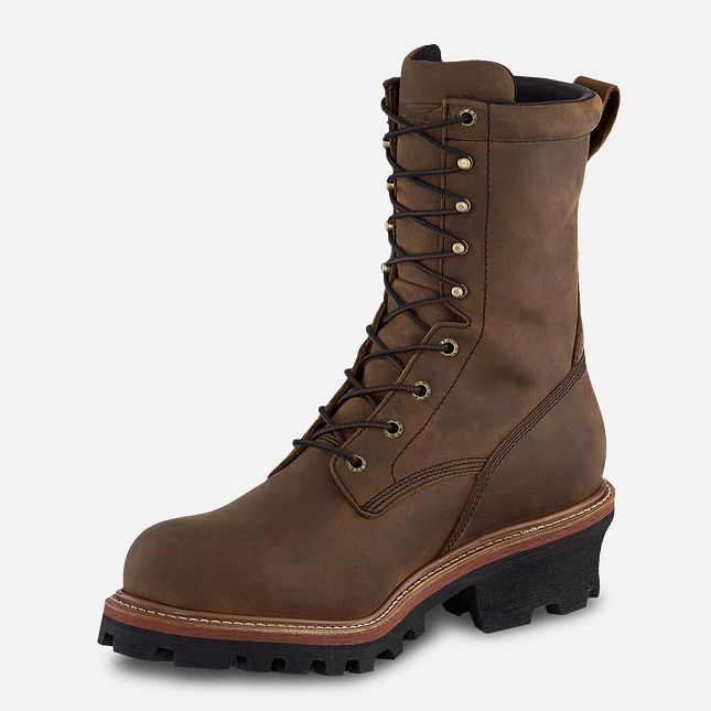 Red Wing Loggermax 9-inch Insulated, Logger Vanntette Sko Herre Brune | 0381-GRZPS