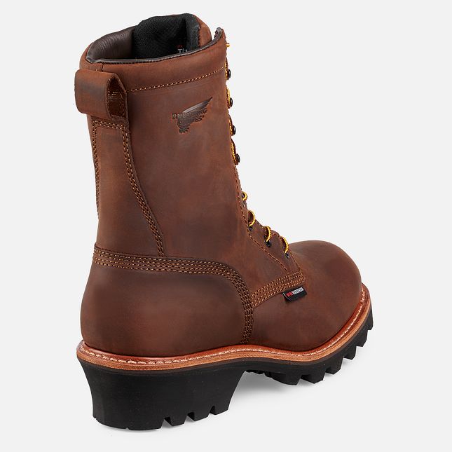 Red Wing Loggermax 9-inch Insulated, Vanntette Vernesko Herre Brune | 3617-AZWSG