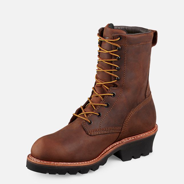 Red Wing Loggermax 9-inch Insulated, Vanntette Vernesko Herre Brune | 3617-AZWSG