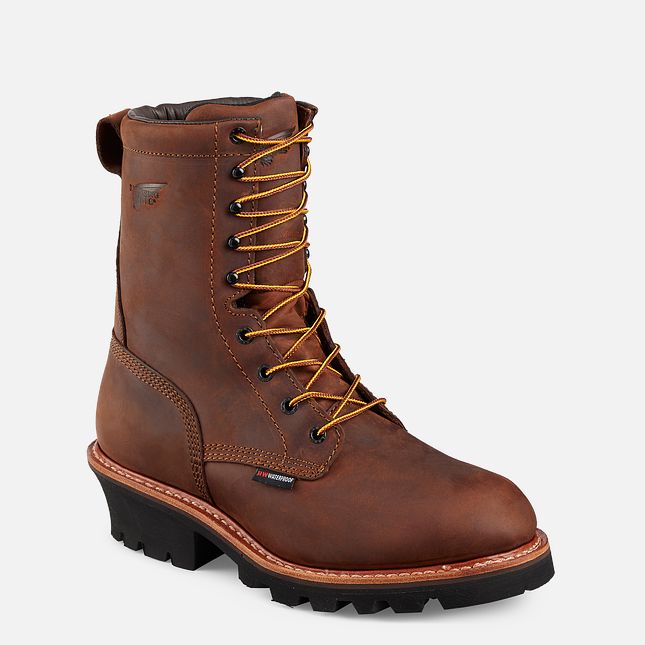 Red Wing Loggermax 9-inch Insulated, Vanntette Vernesko Herre Brune | 3617-AZWSG