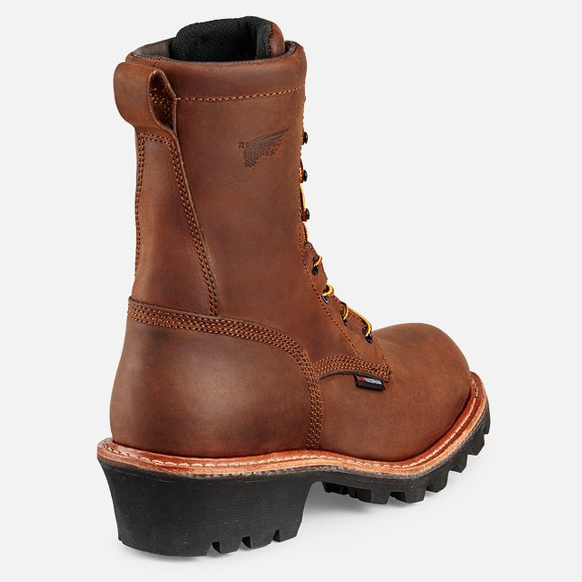 Red Wing Loggermax 9-inch Vanntette Arbeidsstøvler Herre Brune | 3548-DNYEV