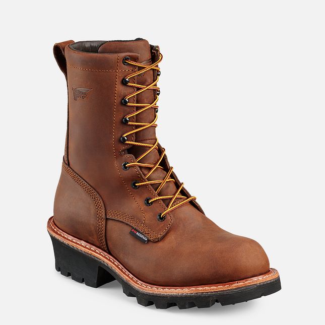 Red Wing Loggermax 9-inch Vanntette Arbeidsstøvler Herre Brune | 3548-DNYEV