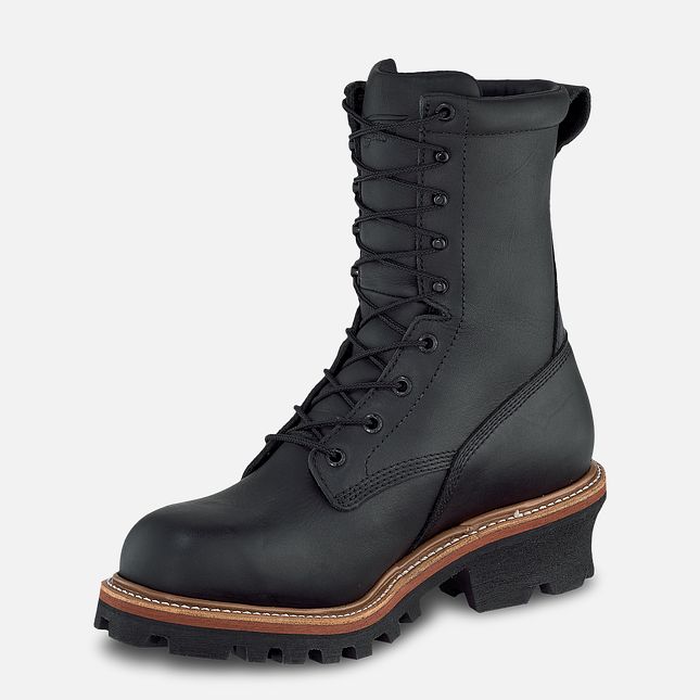 Red Wing Loggermax 9-inch Vanntette, Logger Vernesko Herre Svarte | 3614-YKCUD