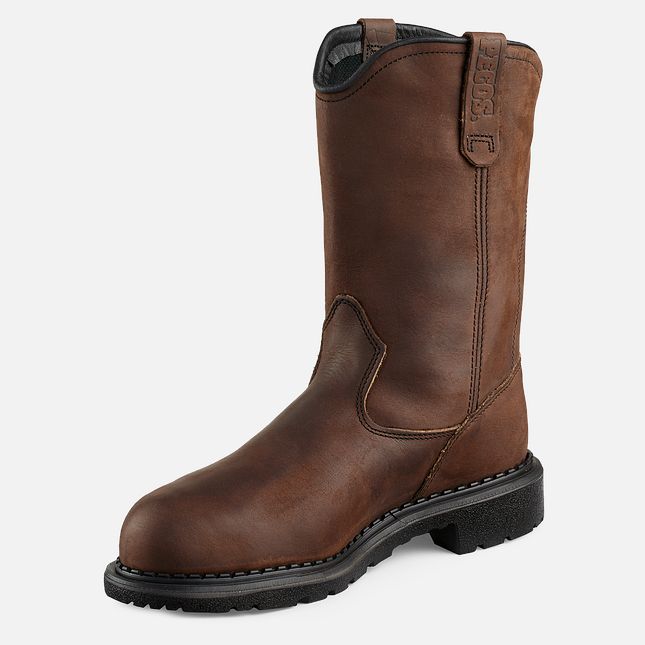 Red Wing Supersole® 11-inch Vanntette Metguard Pull-On Arbeidsstøvler Herre Brune | 1036-RYTFE