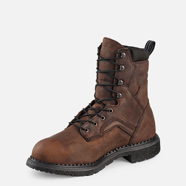 Red Wing Supersole® 8-inch Metguard Vanntette Sko Herre Brune | 4683-LVDGU