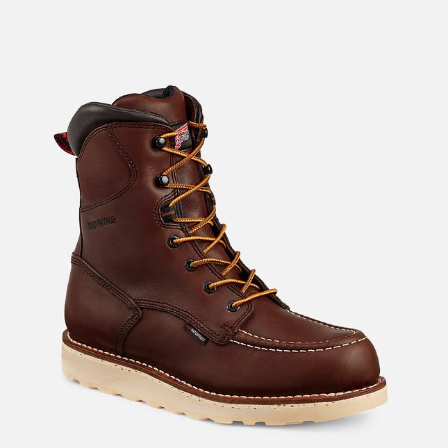 Red Wing Traction Tred 8-inch Vanntette Arbeidsstøvler Herre Brune | 1309-OGJFD