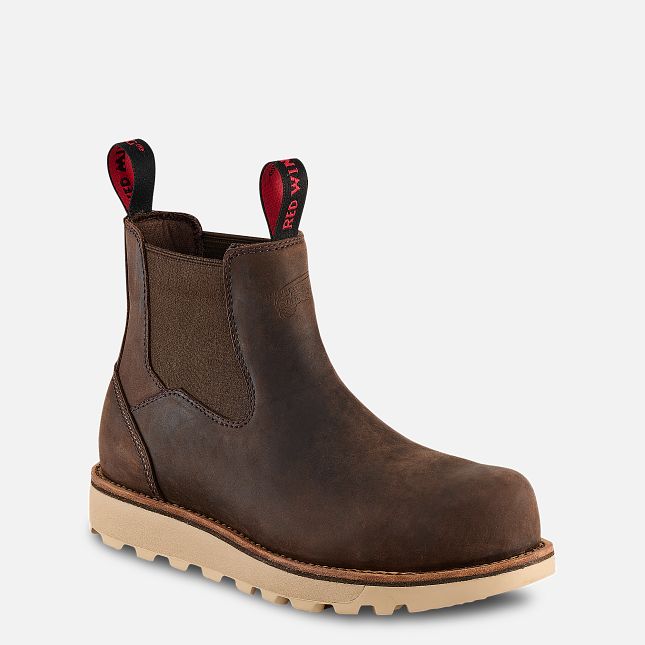 Red Wing Traction Tred Lite 5-Inch Chukka Arbeidsstøvler Herre Brune | 9542-VJWFD