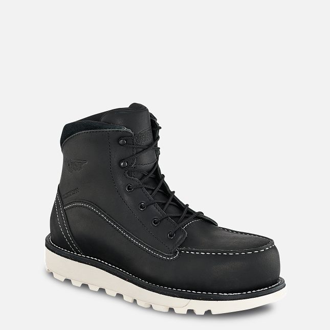 Red Wing Traction Tred Lite 6-inch Vanntette Vernesko Dame Svarte | 1489-OAQVB