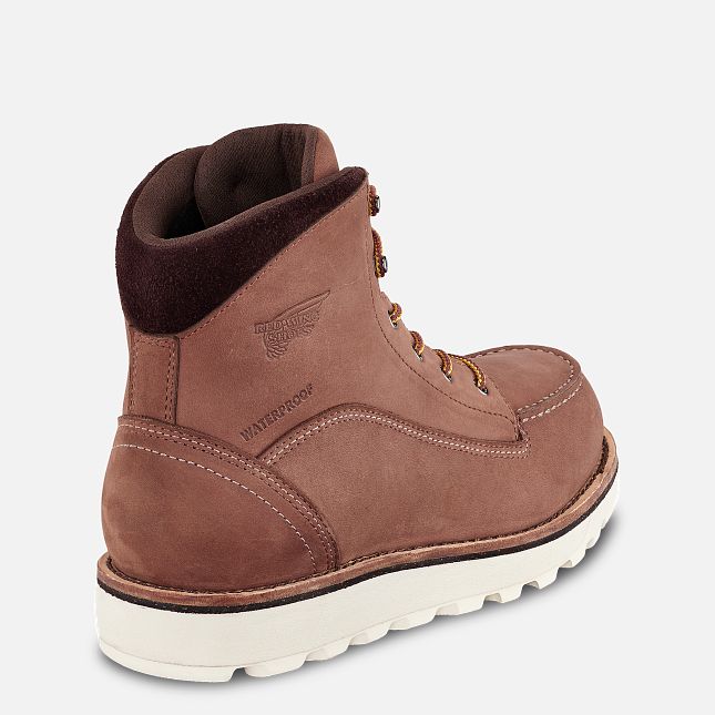 Red Wing Traction Tred Lite 6-inch Vanntette Vernesko Dame Mørke Rød | 4572-QBIEP