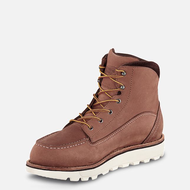 Red Wing Traction Tred Lite 6-inch Vanntette Vernesko Dame Mørke Rød | 4572-QBIEP