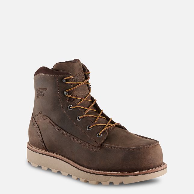 Red Wing Traction Tred Lite 6-inch Vanntette Arbeidsstøvler Herre Brune | 7029-MZKGS