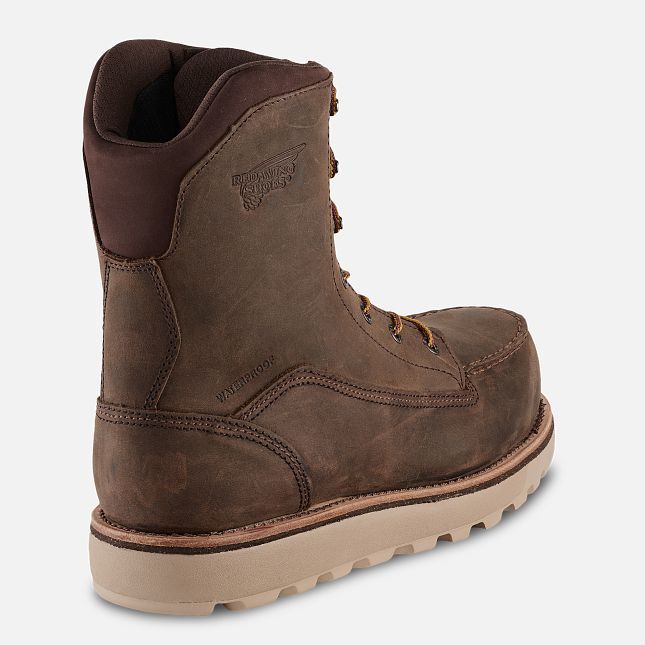 Red Wing Traction Tred Lite 8-inch Vanntette Vernesko Herre Brune | 3021-BQUNZ