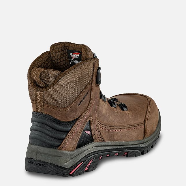 Red Wing Tradeswoman 6-inch Vanntette Arbeidsstøvler Dame Brune | 0893-HCFMT