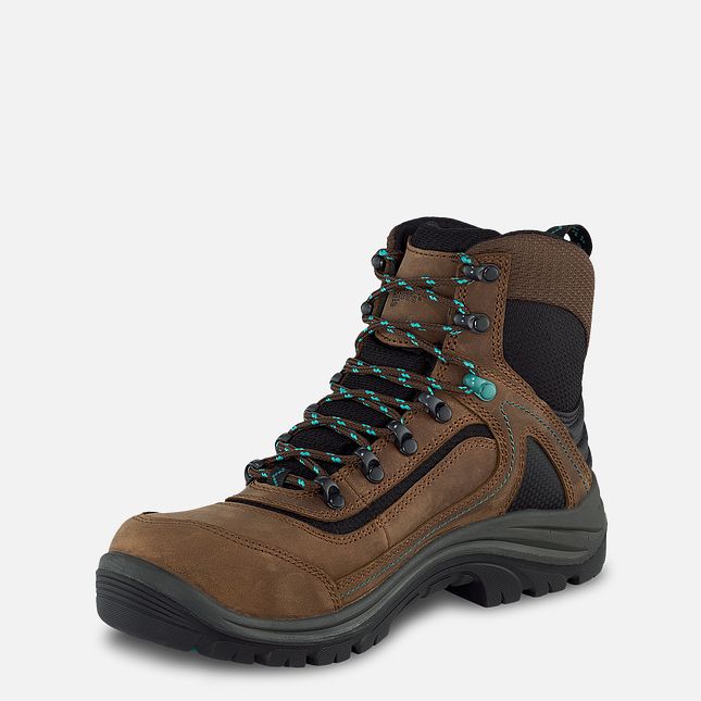 Red Wing Tradeswoman 6-inch Vanntette Arbeidsstøvler Dame Brune Turkis | 5149-EHFIM