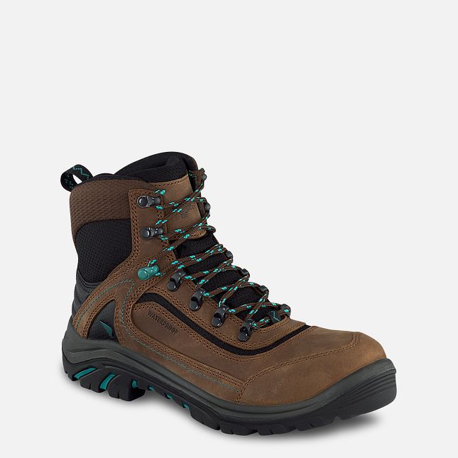 Red Wing Tradeswoman 6-inch Vanntette Arbeidsstøvler Dame Brune Turkis | 5149-EHFIM