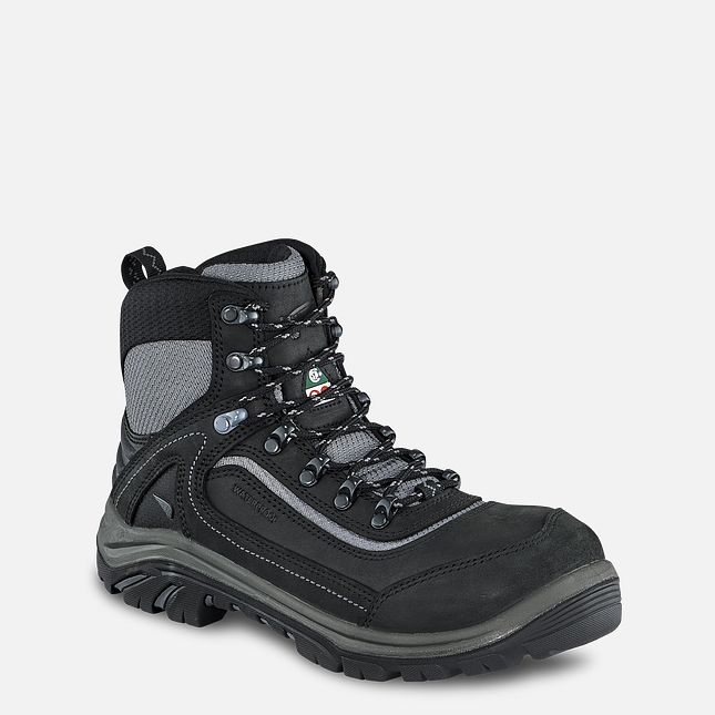 Red Wing Tradeswoman 6-inch Vanntette CSA Hiker Vernesko Dame Svarte Grå | 0673-NARID