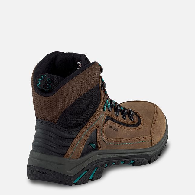 Red Wing Tradeswoman 6-inch Vanntette Vanntette Sko Dame Brune Turkis | 8364-NHGOM