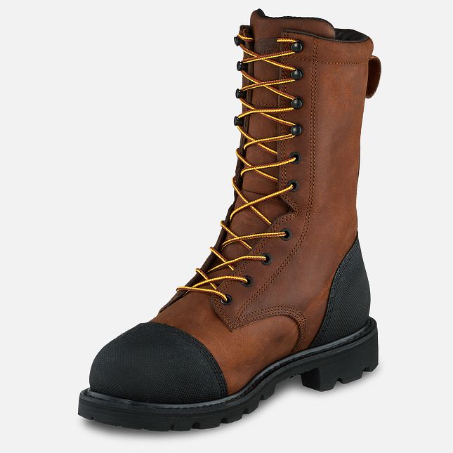 Red Wing Truwelt 10-inch Metguard Vanntette Sko Herre Brune | 7023-QYZBE