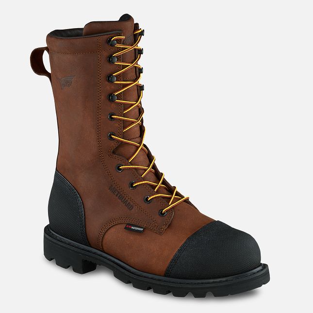 Red Wing Truwelt 10-inch Metguard Vanntette Sko Herre Brune | 7023-QYZBE